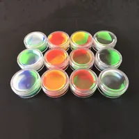 Non-stick Silicone Container Jars Dab Wax 5ml Plastic Box With Silicon Liner Heat Resistant 200pcs/lot