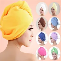 Lady Türban Mikrofiber Kumaş Kalınlaşma Kuru Saç Şapka Süper Emici Hızlı Kuruyan Saç Duş Kap Banyo Havlusu