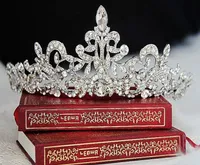 Shining Beaded New Bridal Rhinestone Crystal Crown With Party Prom Bridal Round Tiaras Hårtillbehör