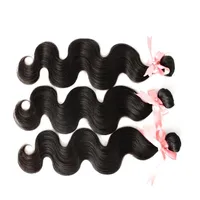 100% перуанских необработанных волос уток 14 "16" 18 "девственные волосы пучки для волос для волос натуральный натуральный цвет 3шт двойной уток
