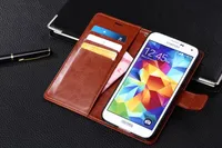 För Samsung S5 Case Cover Luxury Original Cute Hard Flip Phone Plånbok Läderfodral för Samsung Galaxy S5 i9600