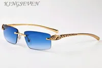 نظارات شمسية مصمم للرجال بدون شفة بوفالو القرن نظارات الذهب الفضة العقلي ليوبارد إطارات نظارات المرأة النظارات
