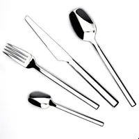 JANKNG 4Pcs lot Top Quality Yayoda sliverStainless Steel Cutlery Mirror Polished Knife Fork Spoon Tea Spoon Set Western Dinnerware Sets Free