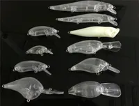 Mix 10 Arten Set Unlackierter Kurbelbait Fischköder Körperleuchte Köder Künstliche Embryo Hard Köder Fliegenfischen Köder