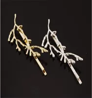 Moda Ünlü Metal Ağacı Şubesi Tokalar Altın Gümüş Saç Klipler Kadınlar için Sıcak Bobby Pins Toptan 12 Adet