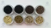 Kupfer-Silikon-gefütterte Nano-Verbindungen, Ringstubes für Nano-Haarverlängerungen 7 Farben 1000pcs Jede Farbe Freies Verschiffen