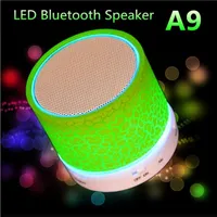Best-seller Mini Haut-parleur Bluetooth A9 Subwoofer Sans fil Portable Speaker Stereo HiFi Player pour iOS Android Téléphone 1PCS / Lot