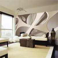 Papel de Parede 3D壁紙ヨーロッパミニマリスト寝室リビングルームテレビ背景ストライプ抽象的な壁画壁紙