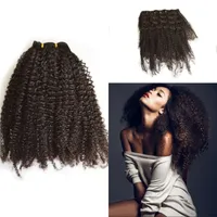 Remy Coiffures Clips Extensions Vierge Indian Virgin Hair serré Afro Kinky Curly Clip Ins pour Afro-américain 7 PCS / Set FDShine