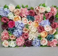 1pcs Artificial Flowers Wall For Wedding Flower Backdrop Silk Rose Peony Hydrangea Flowers Wall Road Leading Flowers Event Party Supplies