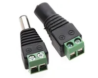 DC 12V 5.5*2.1 Plug Male Female Adapter Connector Male For 5050 3528 LED Strip Light Power Supply