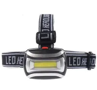 Mini Vattentät 600lm COB LED-strålkastare 3xaaa strålkastare cykelcykelhuvudlampa med huvudband för camping vandring cykling barn