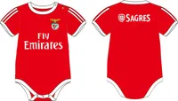 2016 Baby kleidet Winter 100% Baumwolljungenmädchen Baby onesie Spielanzugfußballbabysuit Benfica bebe oneise, die für 0-12M freies shippment kleidet