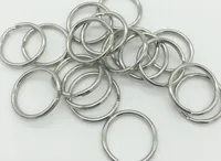 6000 sztuk Podzielne breloki pierścień Keyring 25mm Kluczowe pierścień Łańcuch Pętla Pocket Photo Class Connectors Srebrny