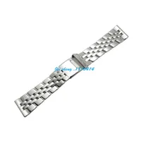 JAWODER Watchband 22mm 24mm Full Polished Stainless Steel Watch Band Strap Bracelet Accessories Silver Adapter for SUPEROCEAN