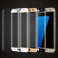 Galaxy S7 Edge Screen Protector, HD volledige dekking 0.3mm gebogen rand tot rand gehard glas anti-kras, anti-vingerafdruk bubble gratis