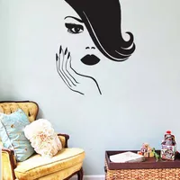 sexiga kvinnor vägg klistermärken kreativa spa skönhetssalong vägg dekor vackra tjej händer naglar väggdekaler