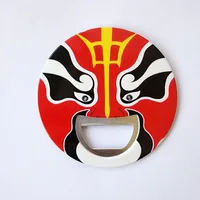La migliore vendita Maschere facciali di Opera di Pechino Stampa Apribottiglie rotonde con Manget -Red