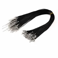 Gros lots en vrac 100 PCs / LOT noir PU cuir chaîne de mode colliers bijoux accessoires
