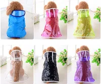 Pet Rain Coat Caroat Ropa de perros Ropa de perros al aire libre ropa impermeable de la capa de perros transparentes de decoración de perros