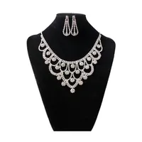 Conjunto de joyas de cristal austriaco de moda Conjunto de collares pendientes Pendientes para accesorios nupciales conjunto de joyas de fiesta