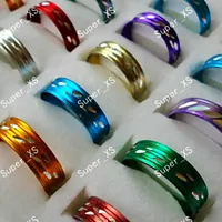 Partihandel Smycken Ring Massor Varm Försäljning Trevlig Pretty Multicolor Aluminium Alloy Rings Good Quality LR098 Gratis frakt