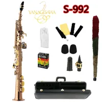 Nouvelle arrivée S-992 Yanagisawa en laiton Soprano Saxophone B Plat Gold Laque Saxophone Jouer professionnellement Instruments de musique Yanagisawa