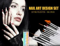 20pcs bellezza nail art design set da disegno pittura pittura disegno pennello lucido nail art design gel pittura disegno disegno penna penna smalto set