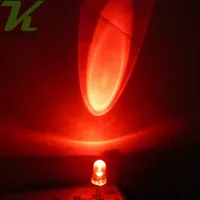 1000PCS 5mm Röd rundvatten Klar LED-lampa Emittagande Diod Ultra Light Bead Plug-In DIY Kit Practice Wide Vinkel