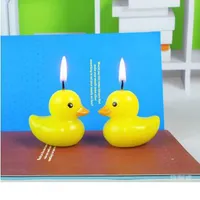 Wholesale Yellow Duck KT Mouth Monkey Birthday Candles Cute Cartoon Cake Candles Children's Toys Cake Decorations Baking Supplies