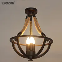 Lampadario vintage corda creativa lampadario in metallo americano Lustro lampada in metallo per soggiorno ristorante Hotel 100% garantito