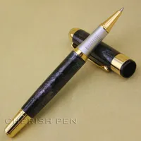 Бесплатная доставка ручки Jinhao 250 хорошее качество стильный золото и черный темное зерно полированный роллер подарок шариковая шариковая ручка