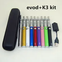 2016 Hot Evod K3 Cire Sec Herbe Vape Kit De Démarrage avec 1100 mAh evod batterie K3 vaporisateur Atomiseur Verre réservoir Vape stylos cas Kits