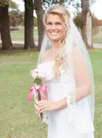 W magazynie Hot Saling Lace Aplikacja Edge z Grzebieniem 1T Lwory White Wedding Veil Palce Bridal Ve