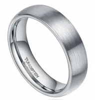6mm Wolframkarbid Ring gebürstet Kuppel Hochzeit Bands Komfort Fit Größe 4-15 Für Männer Frauen