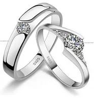 925 Sterling Silver Diamond Rings For Couple Wedding Ring Gift Good Quality Best Selling Dhl Free Shipping