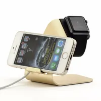 2 caldi in 1 supporto in alluminio di ricarica stand TS026 per iPhone intelligente Watch, un aereo di metallo della stazione di aggancio del caricatore per i telefoni del marchio smart Guarda