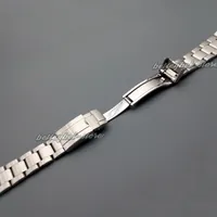 20MM الفضة بالجملة جديد نحى الفولاذ المقاوم للصدأ منحني نهاية حزام حزام الأساور لمشاهدة
