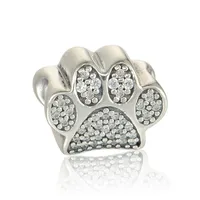 PAW CHARM beads s925 sterling silver fits for original style bracelets footprint 791714CZ H8