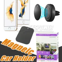 Car Mount Air Vent Magnet Universal Phone Holder för iPhone X 8 Plus Samsung Galaxy S10 Note10 One Step Montering Magnet Safer Driving