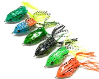 Hengjia 6pcsTopwater High carbon pesca Soft Bait 5.5CM 12.5G Fresh Water Bass Walleye Crappie Minnow soft forg Lure