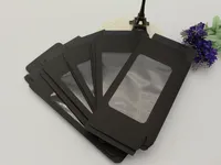 200 unids 156 * 90 * 15mm papel kraft negro Paquete de venta al por menor Cajas del teléfono Embalaje personalizado Caja de embalaje para iPhone 5 6 7 Galaxy S3 S4 Note2