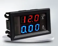 Digital DC Voltmeter Ammomater DC 100 V 10A Napięcie Obecny Miernik zasilania DC4.5v-30 V Red Blue LED Dual Display