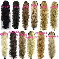 Claw Clip Ponytails synthetic hair ponytail Culry wavy hair pieces 31inch 220g synthetic hair extensions women fashion