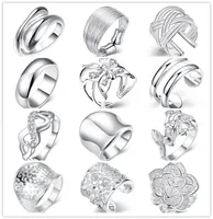 Blandad stil 925 Sterling Silver Finger Ring Fashion Unisex Smycken Vacker Söt Street Style Toppkvalitet Gratis frakt