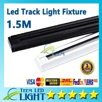 1m 1,5m förtjockad LED-spårlampor 85V-265V Tracklights Black White Track Light Spotlight Fixture Connector Garanti 3 år 1010