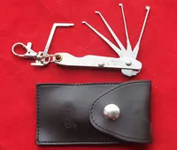Wysokiej jakości Tanie kieszonkowe Blokada Goso Folding Kaba 4-w-1 Hak Picks Jackknife Locksmith Leather Torba