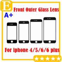 iphone 5 6 6S를위한 20PCS iphone 4를위한 정면 외부 유리 렌즈 4S 5C 5S 유리제 접촉 스크린 덮개 교체 부분