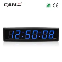 [Ganxin] Horloge murale numérique à DEL à 6 chiffres de 2,3 pouces avec minuterie à DEL bleue et télécommande