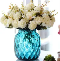 Bouquet de boule de fleurs de chrysanthème de soie (10 têtes / pièce) 31cm / 12.2 "Longueur marguerite artificielle de fleurs pour le mariage DIY Bouquet de mariée